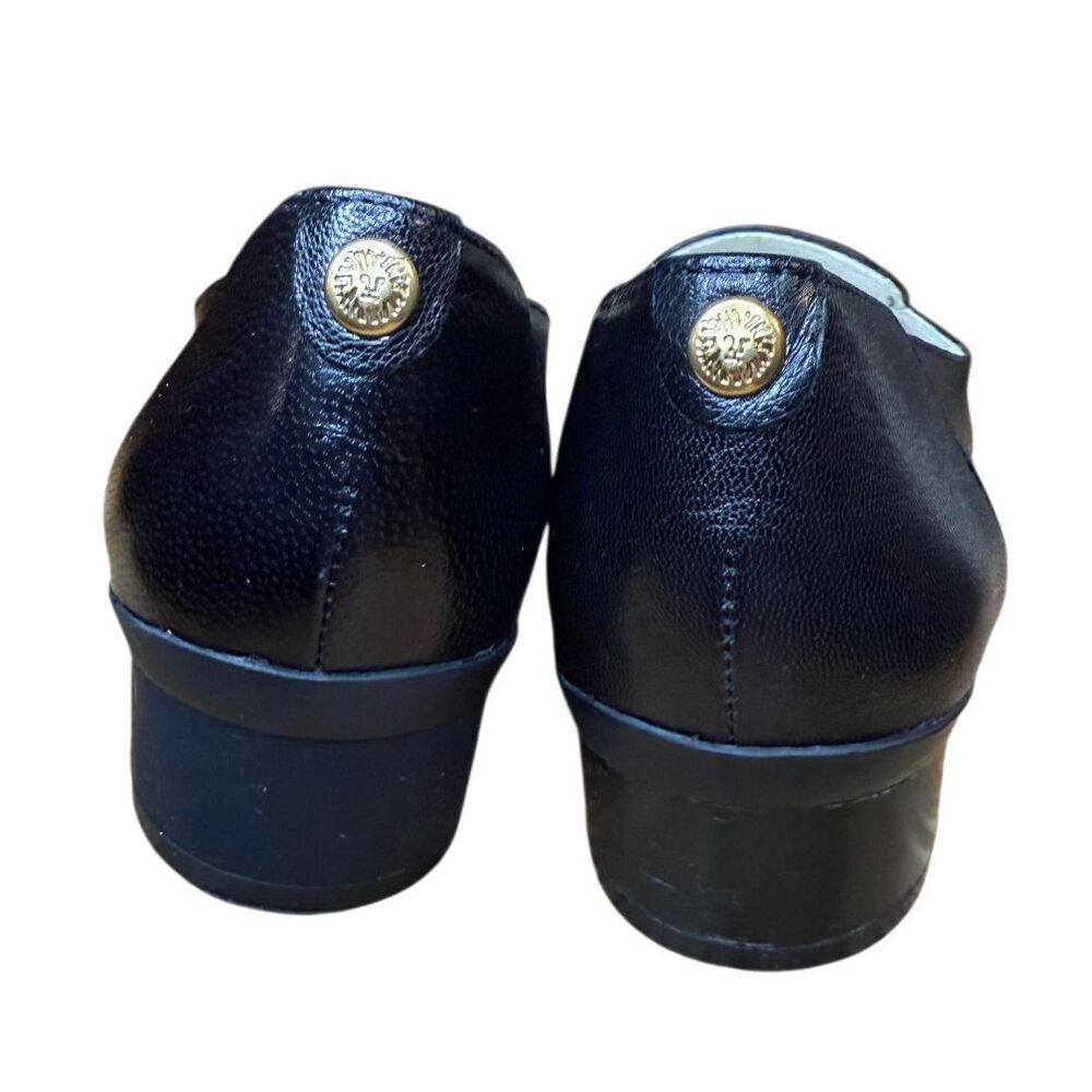 Ann Klein Women’s Black Leather Loafers Slip On Sz. 6.5 Quality Elegant Timeless - Picture 4 of 8